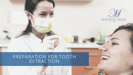 Preparation for tooth extraction